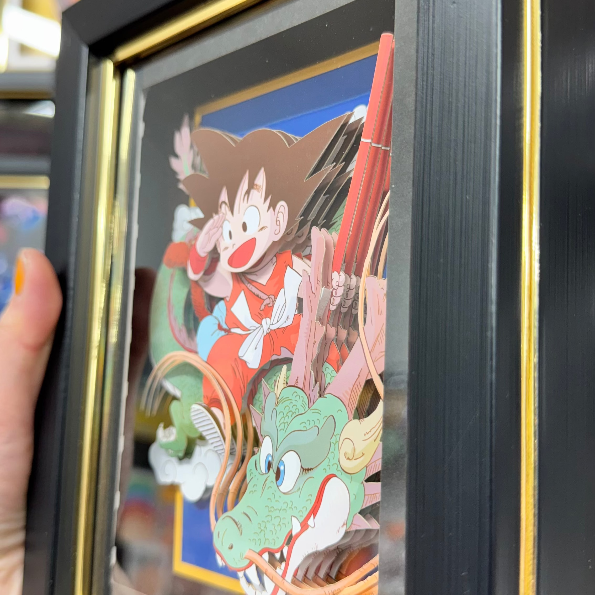 Goku with Dragon - 3D Paper Cut Art Frame