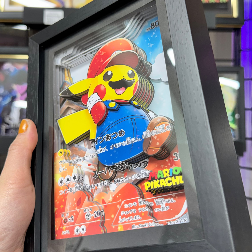 Pikachu & Mario -3D Paper Cut Art Frame