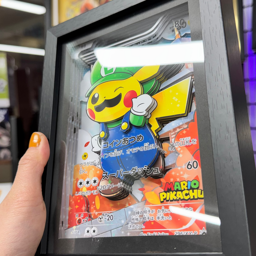 Pikachu & Luigi- 3D Paper Cut Art Frame