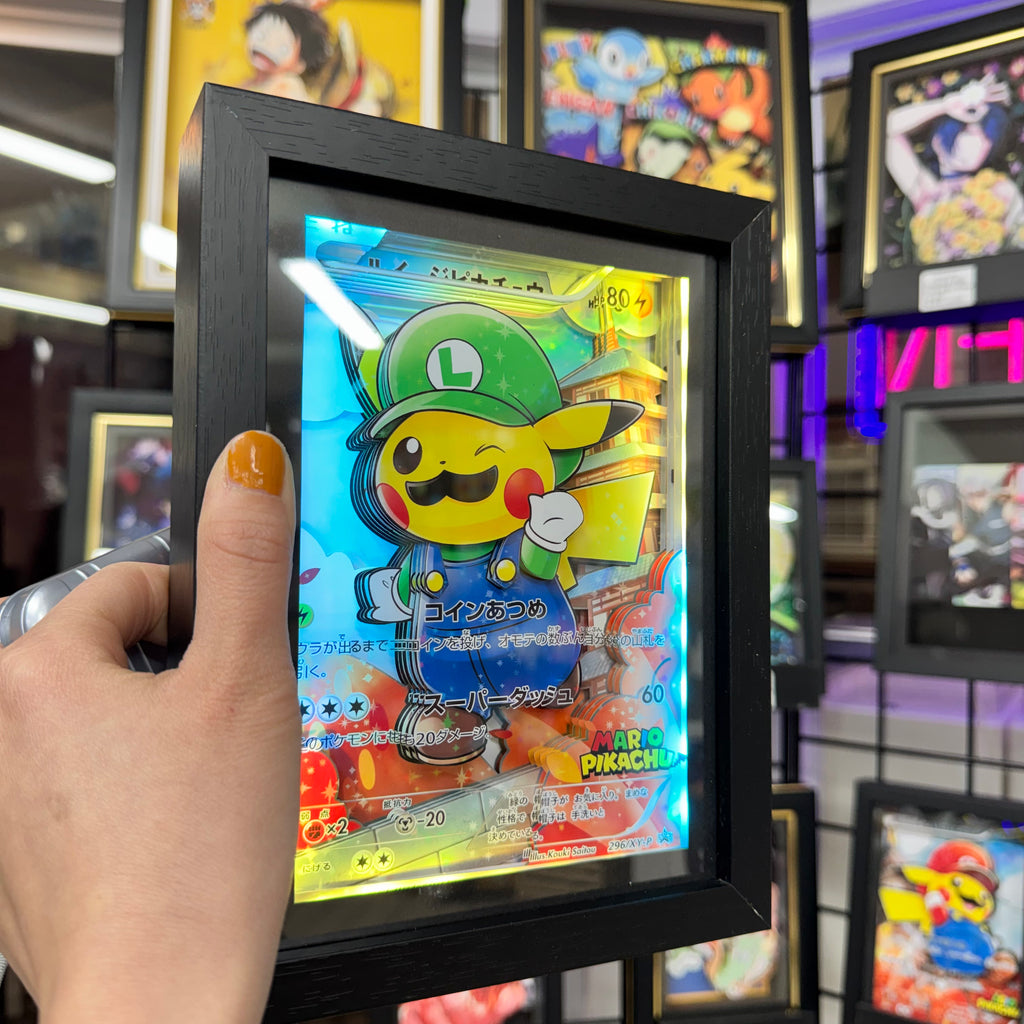 Pikachu & Luigi- 3D Paper Cut Art Frame