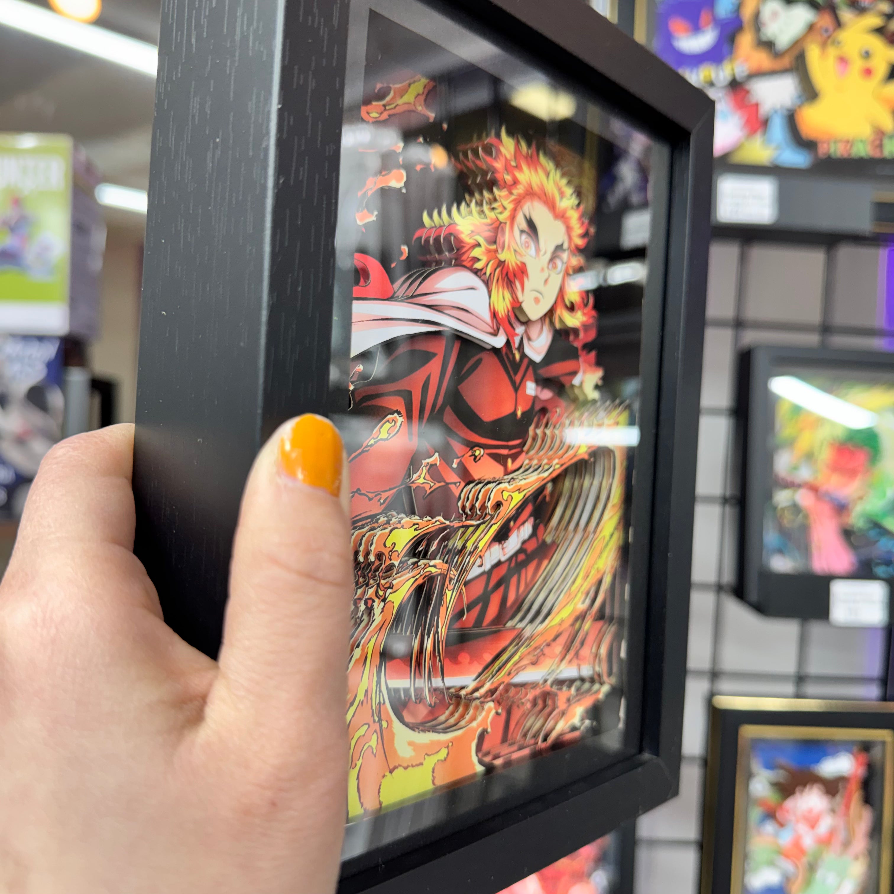 Rengoku Kyojuro - 3D Paper Cut Art Frame - Demon Slayer