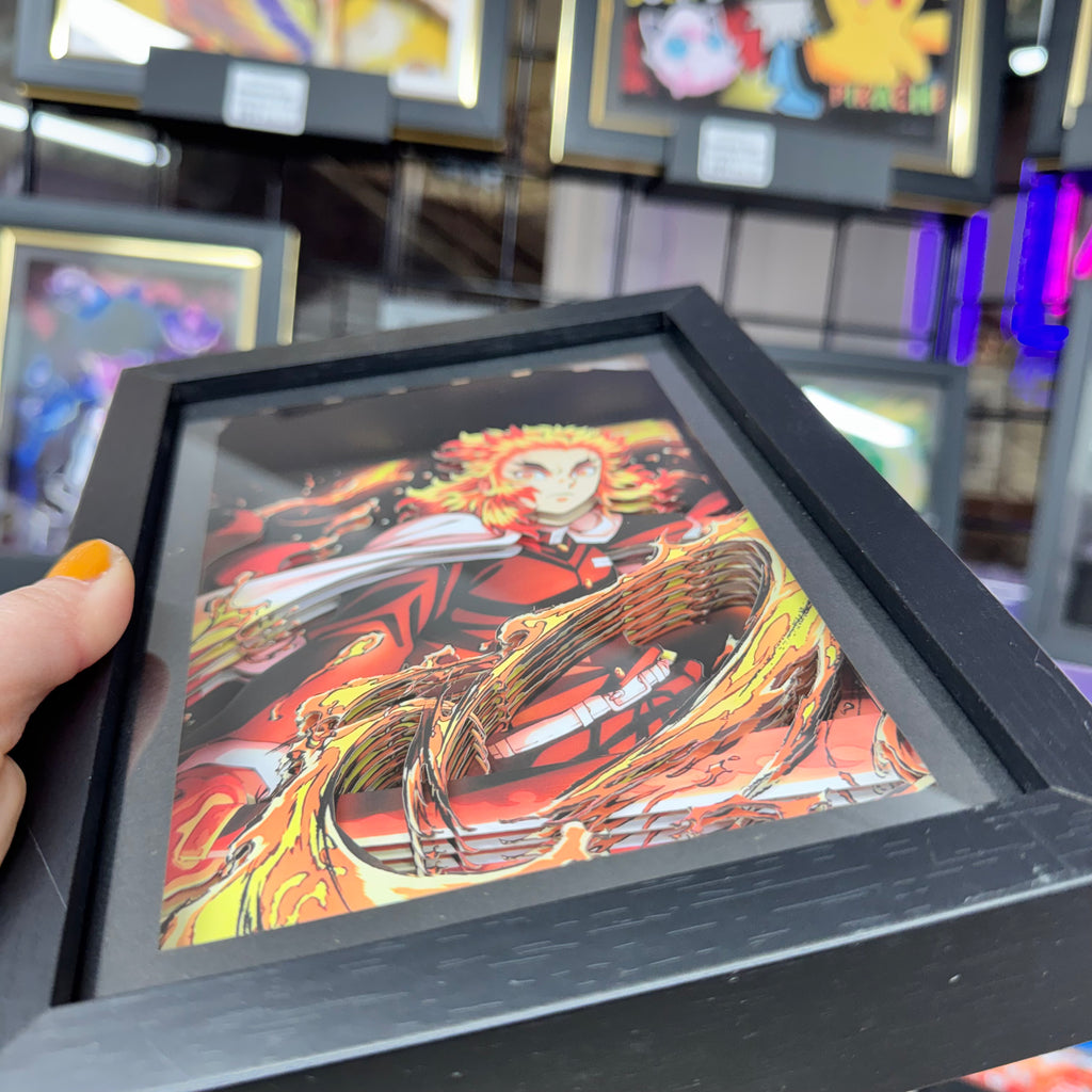 Rengoku Kyojuro - 3D Paper Cut Art Frame - Demon Slayer