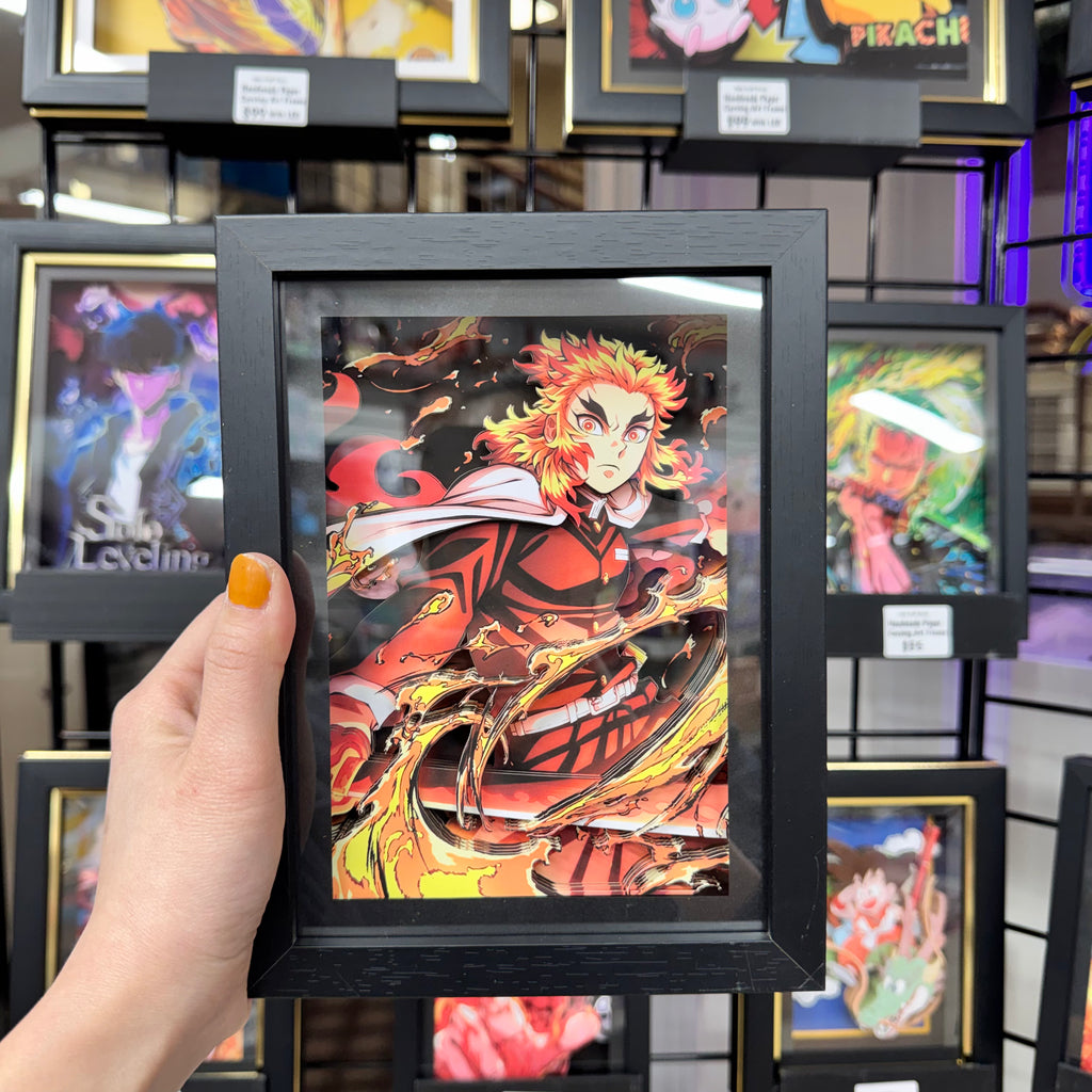 Rengoku Kyojuro - 3D Paper Cut Art Frame - Demon Slayer