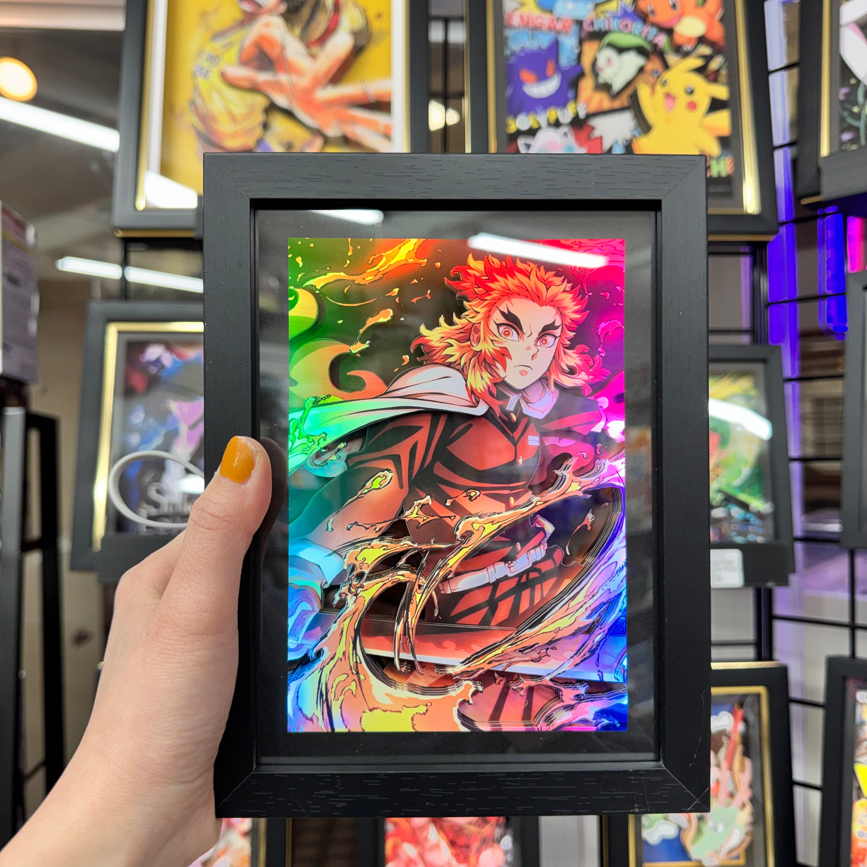 Rengoku Kyojuro - 3D Paper Cut Art Frame - Demon Slayer