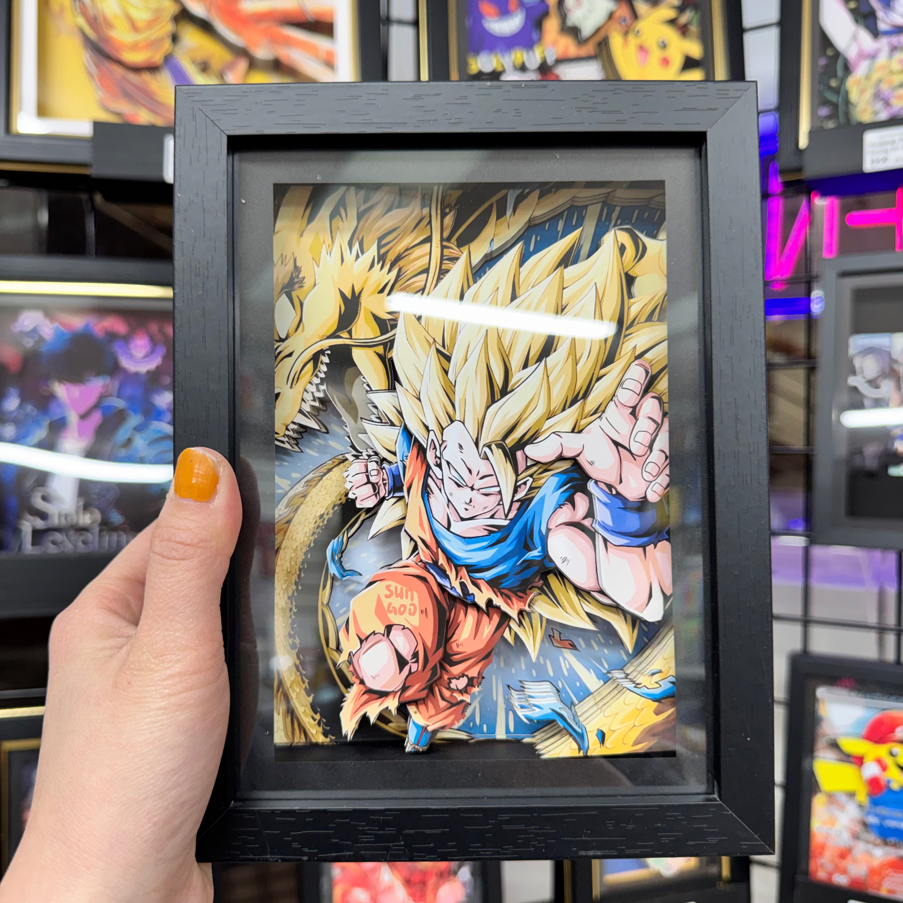 Goku - 3D Paper Cut Art Frame -Jujutsu Kaisen