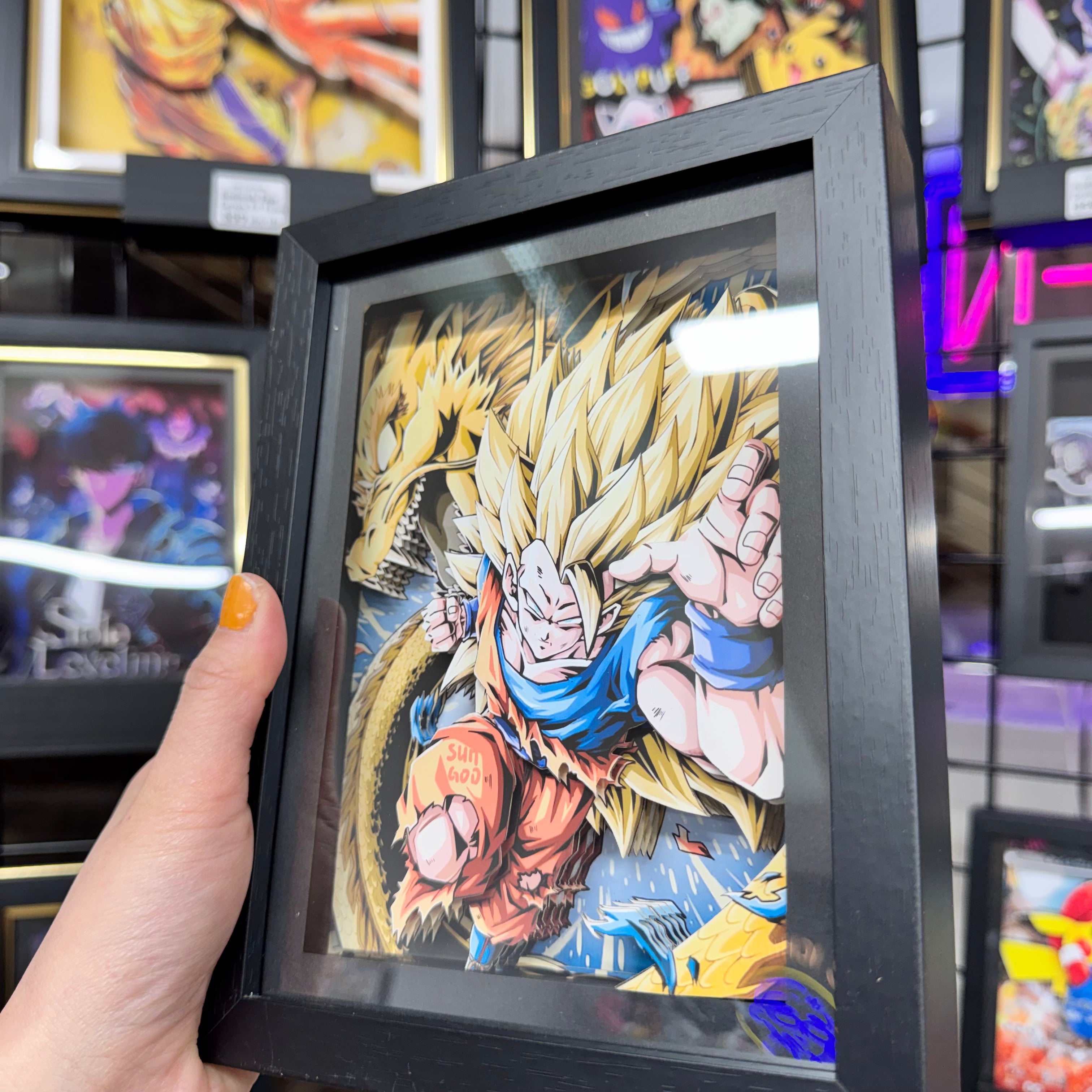Goku - 3D Paper Cut Art Frame -Jujutsu Kaisen