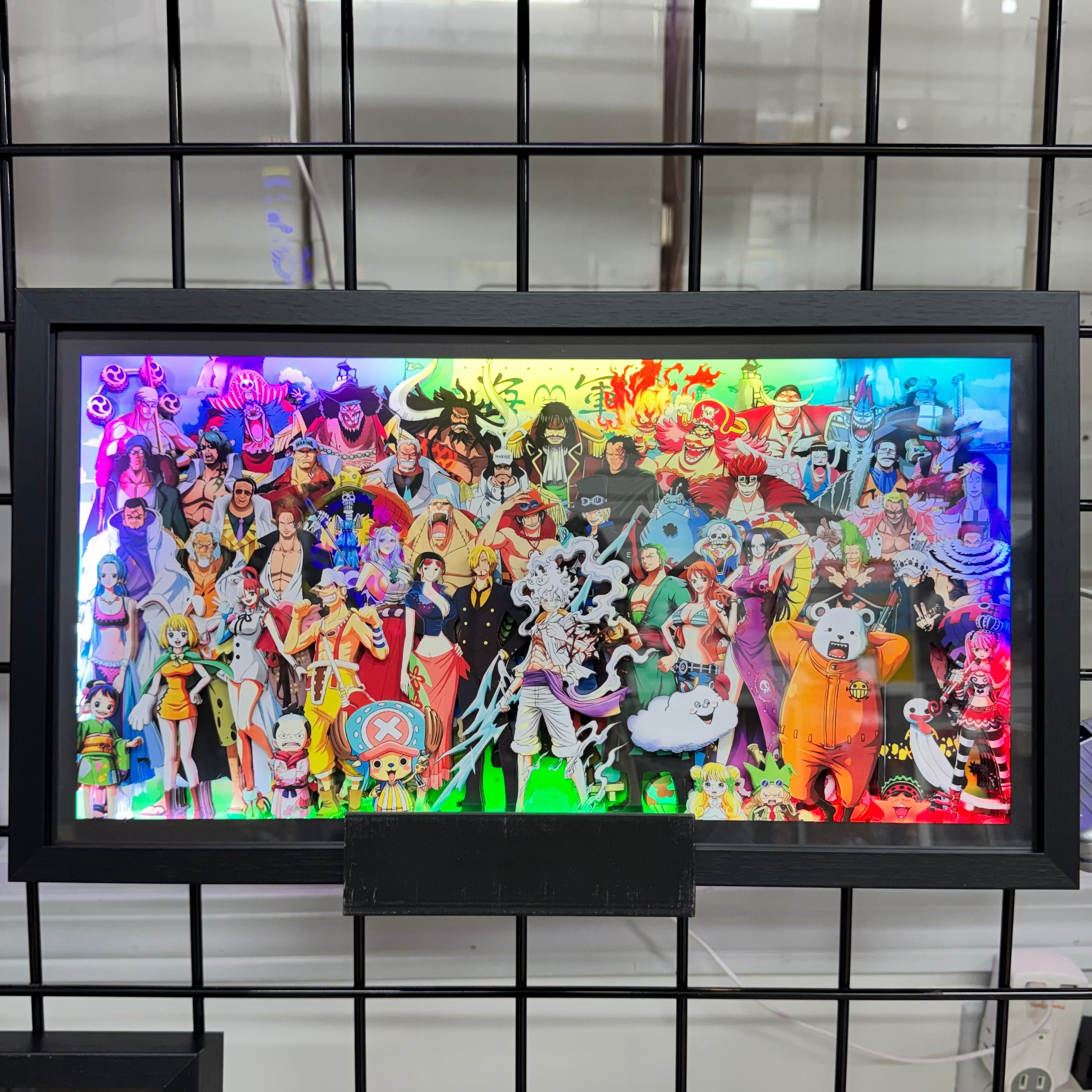One Piece Big Group- Paper Cut Art Frame with LED