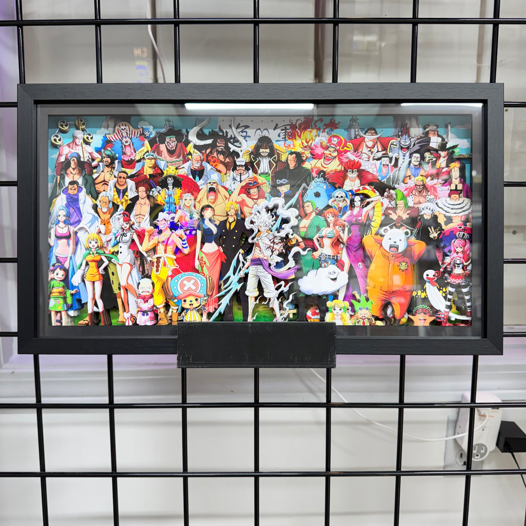 One Piece Big Group- Paper Cut Art Frame with LED
