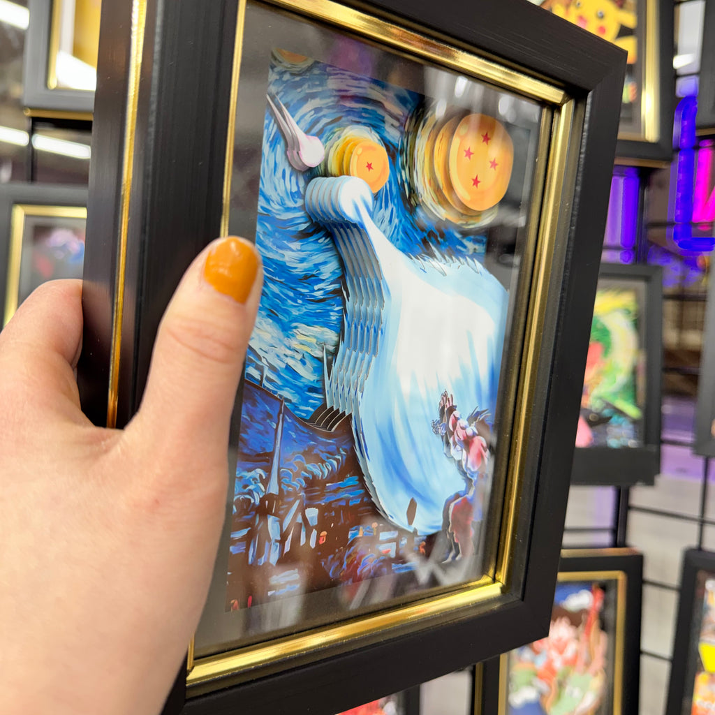 Goku X The Starry Night - 3D Paper Cut Art Frame