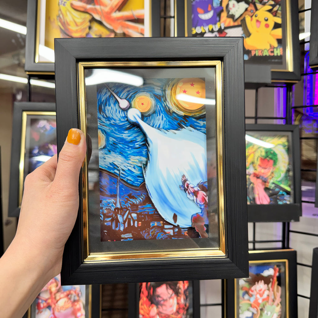 Goku X The Starry Night - 3D Paper Cut Art Frame
