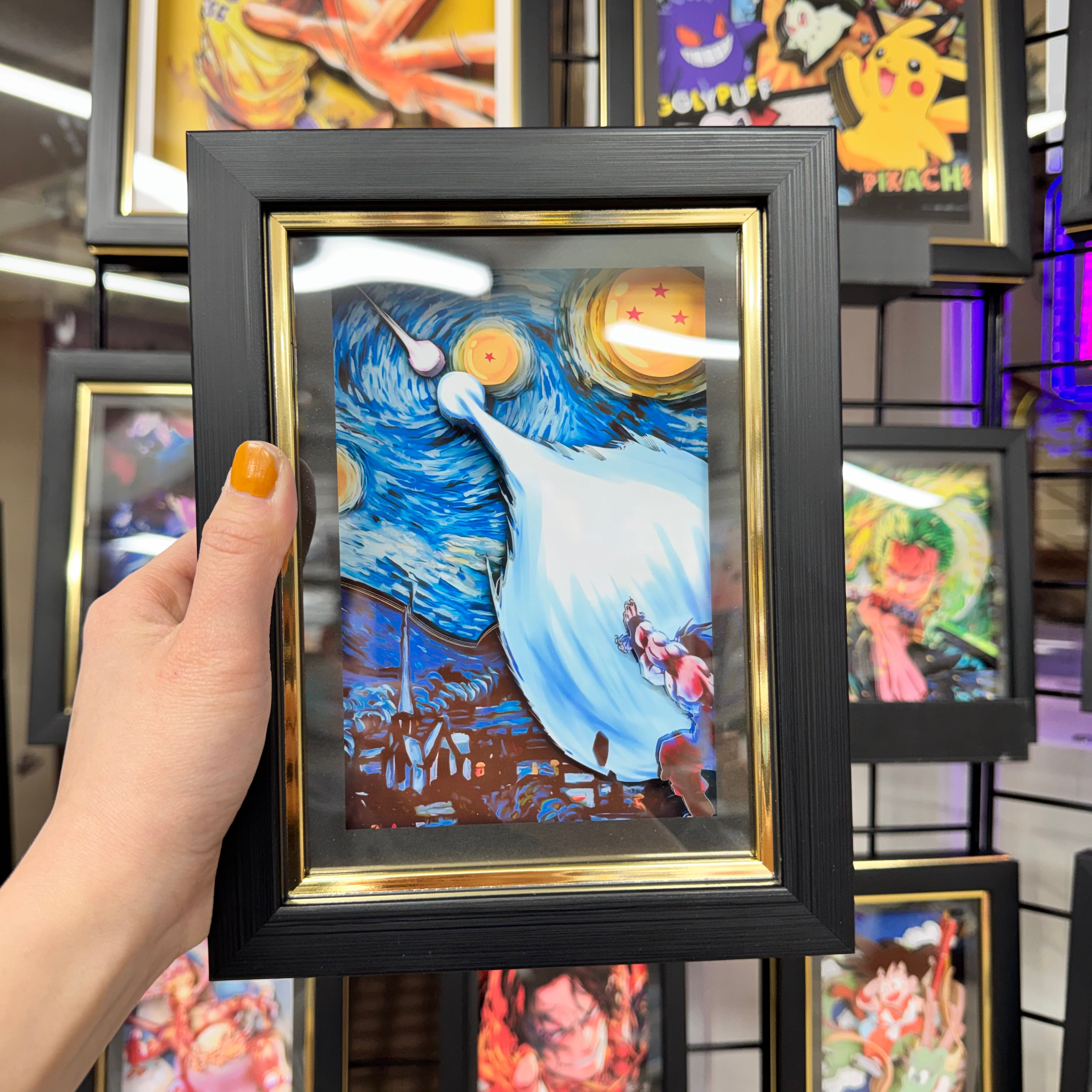 Goku X The Starry Night - 3D Paper Cut Art Frame