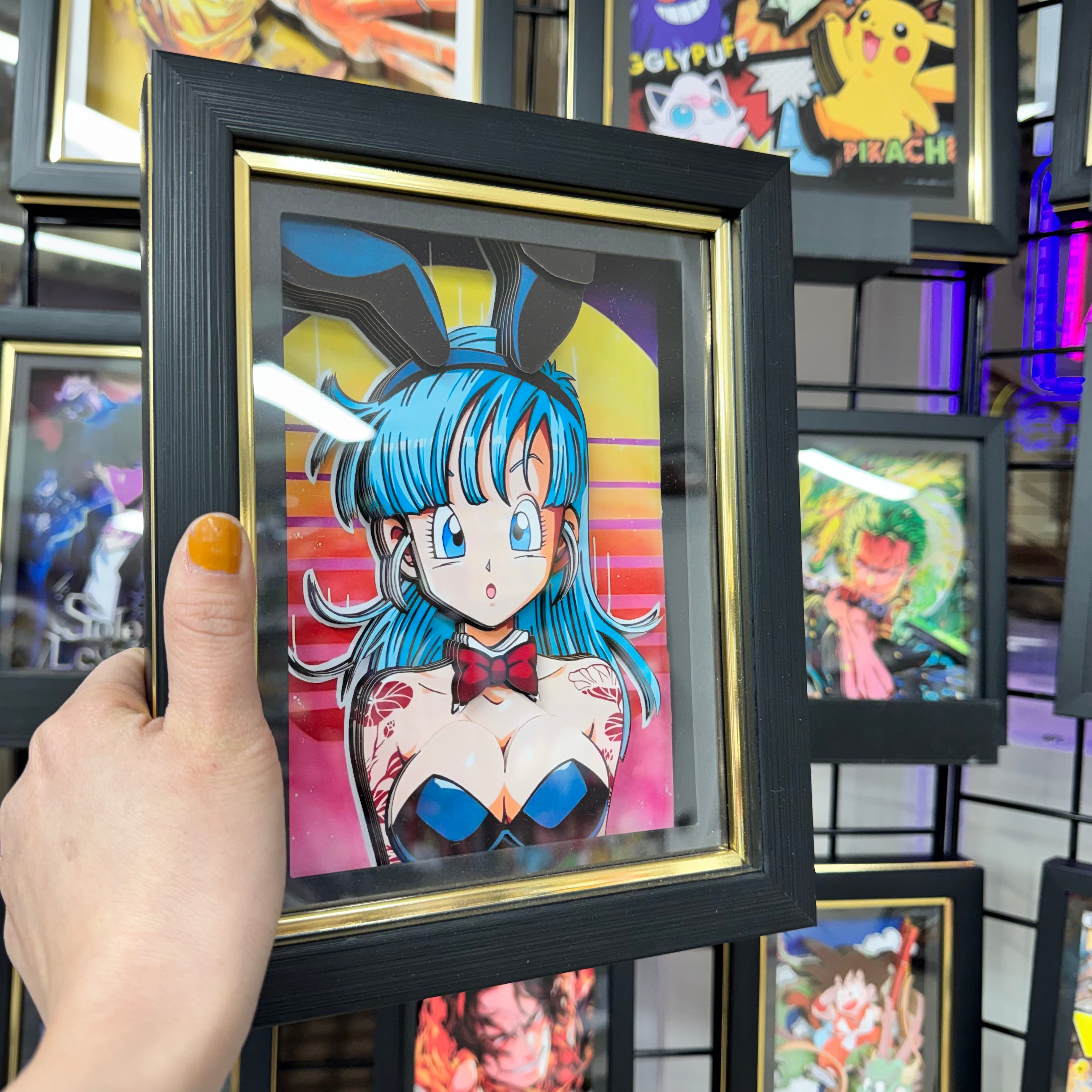 Bulma -3D Paper Cut Art Frame- Dragon Ball