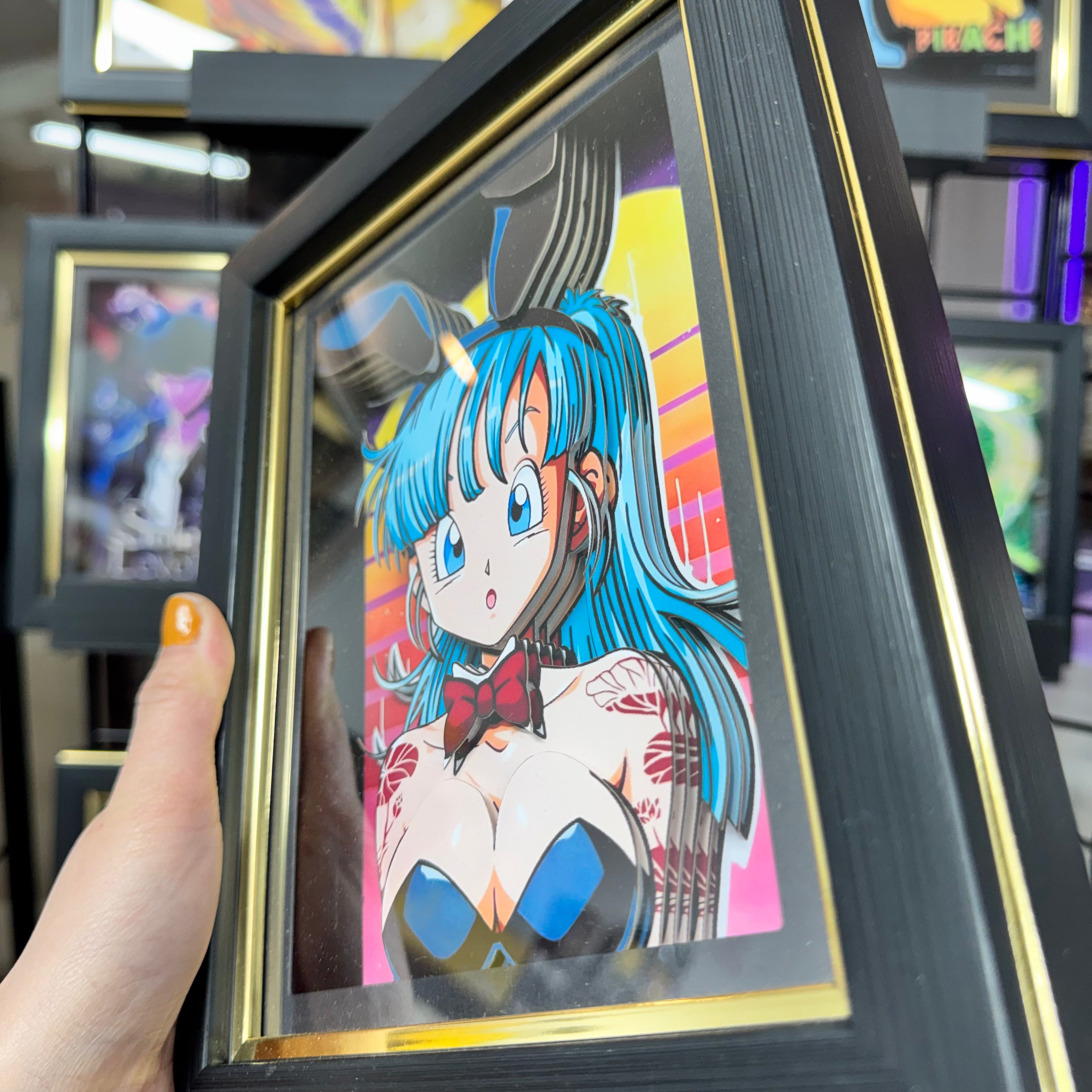 Bulma -3D Paper Cut Art Frame- Dragon Ball