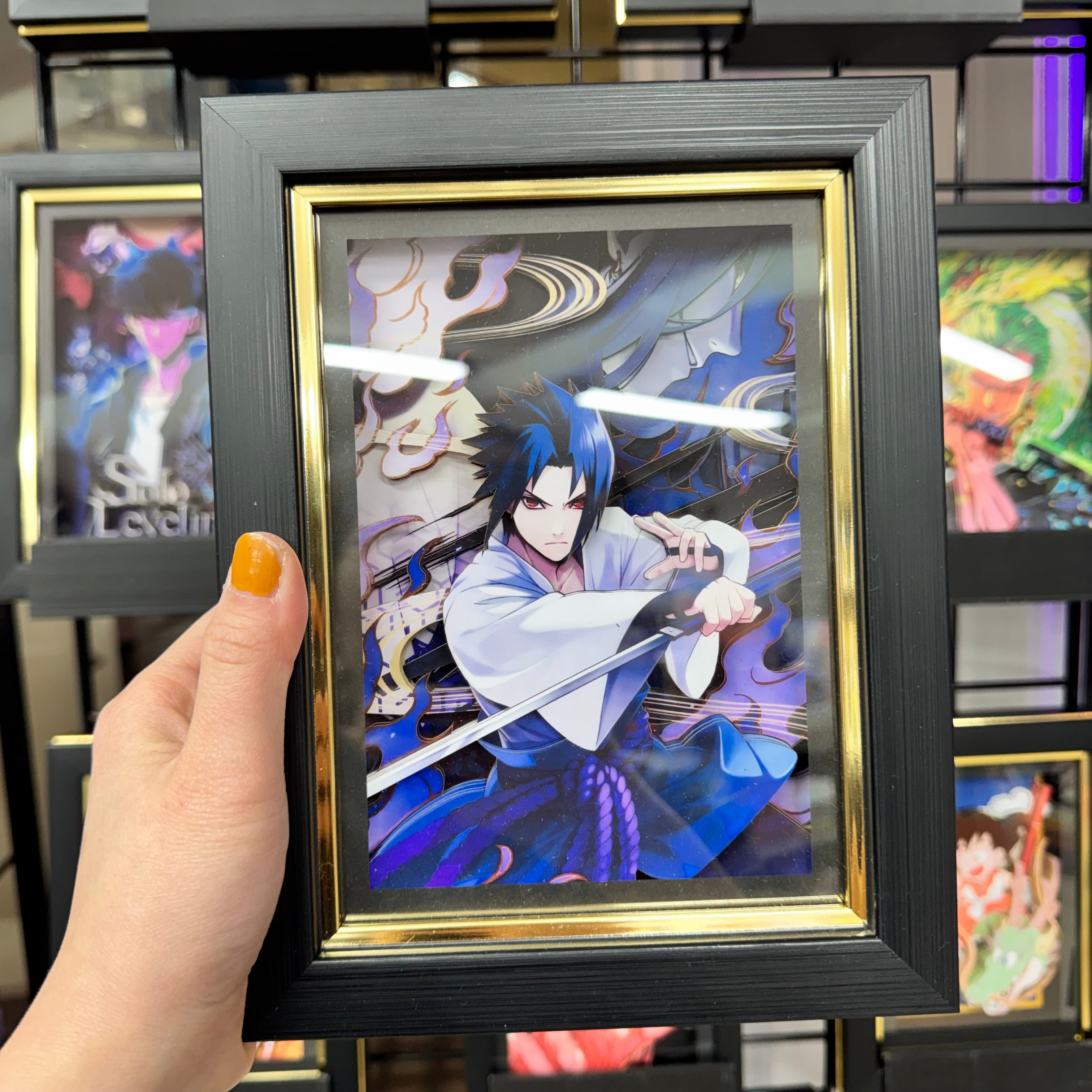 Uchiha Sasuke - 3D Paper Cut Art Frame - Naruto