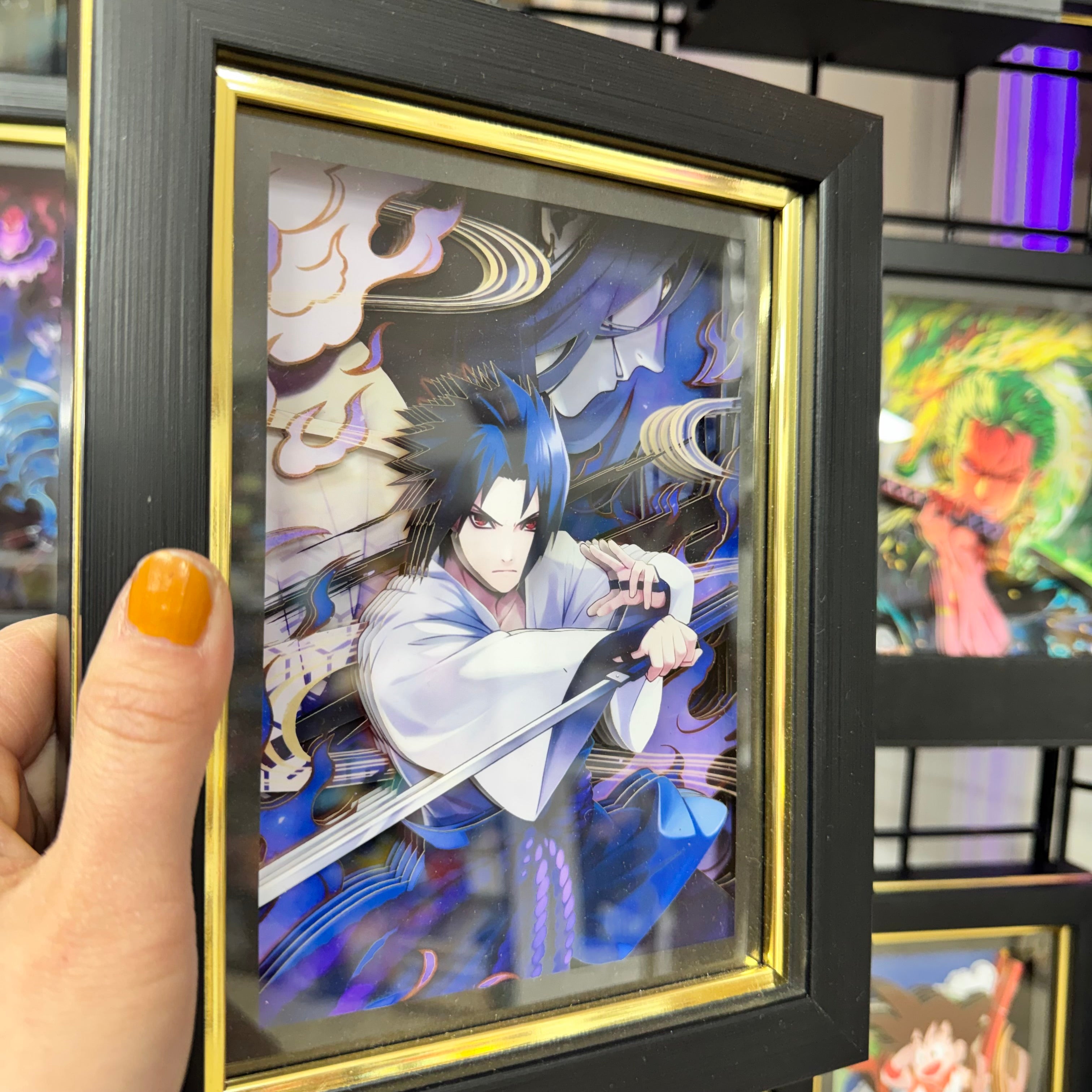Uchiha Sasuke - 3D Paper Cut Art Frame - Naruto