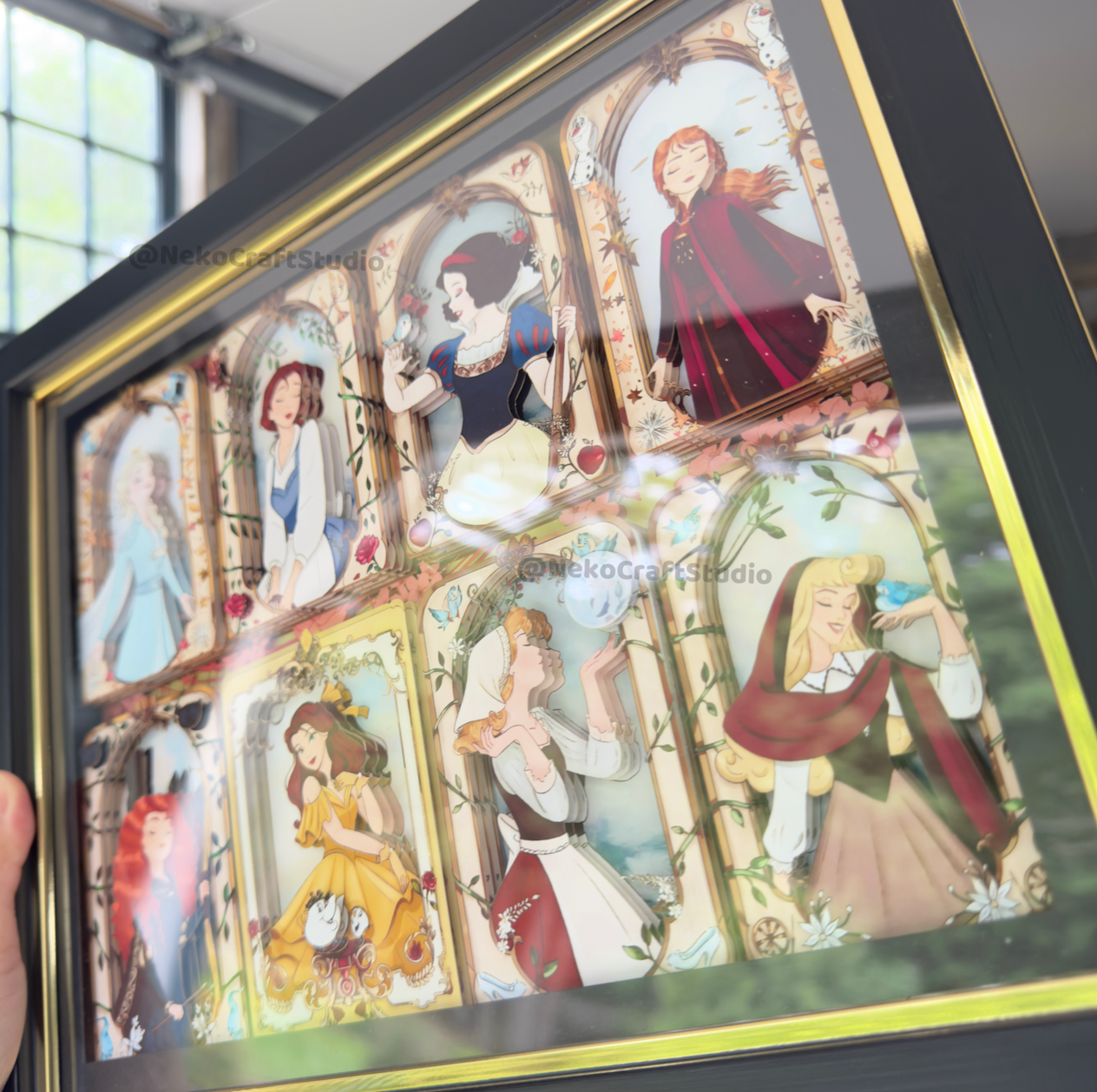 Disney Princesses  -3D Paper Cut Art Frame
