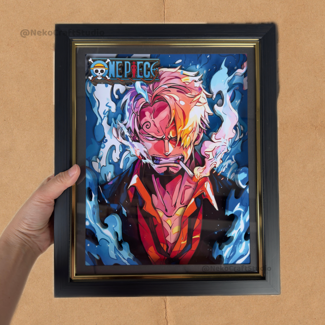 One Piece - Sanji  -3D Paper Cut Art Frame