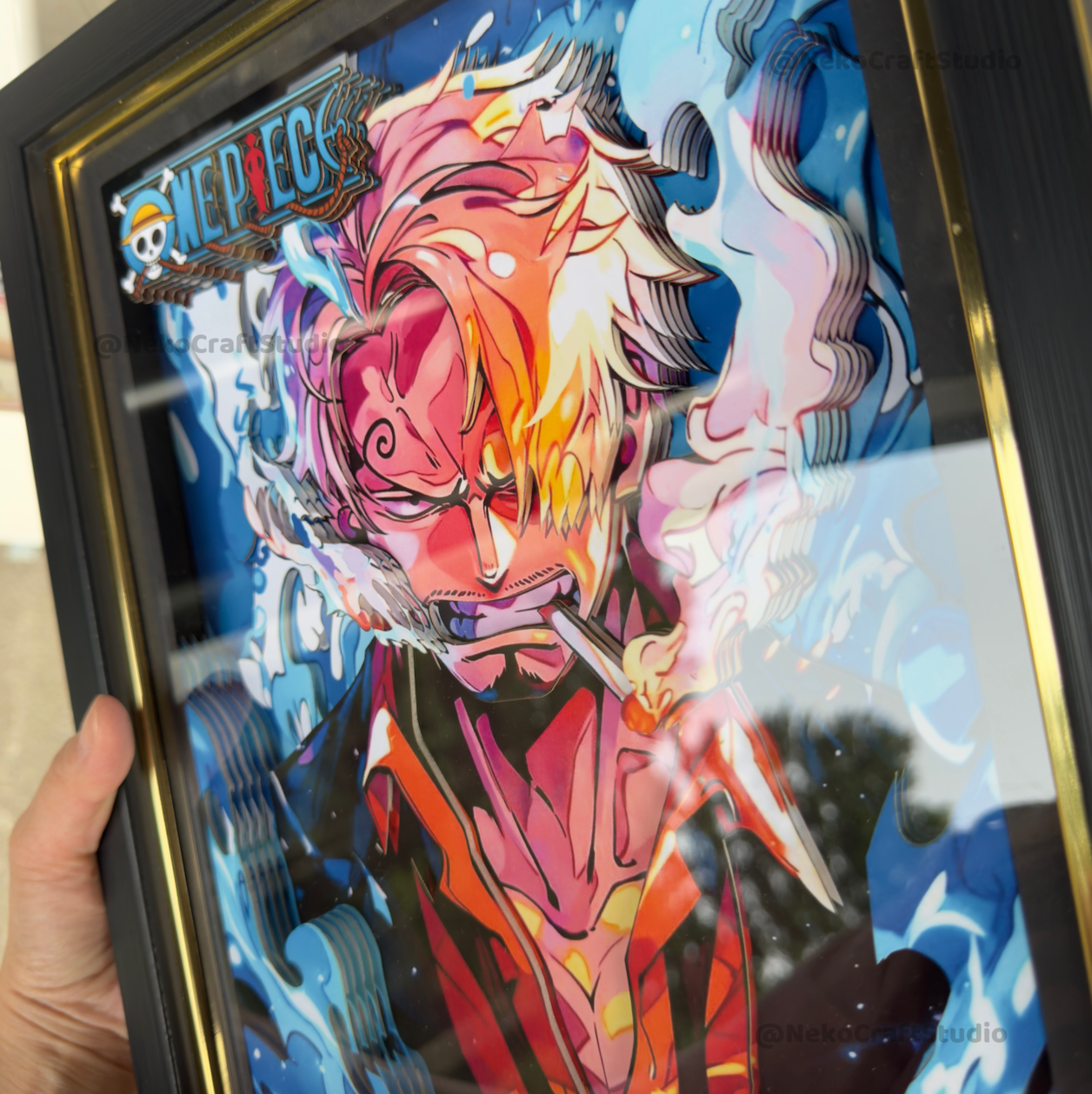 One Piece - Sanji  -3D Paper Cut Art Frame