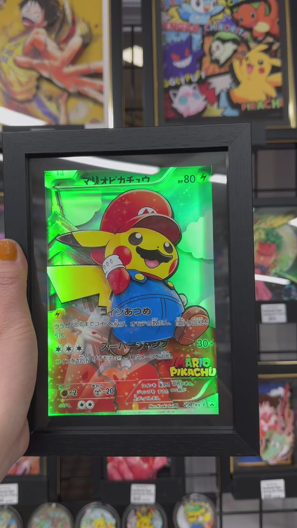 Pikachu & Mario -3D Paper Cut Art Frame