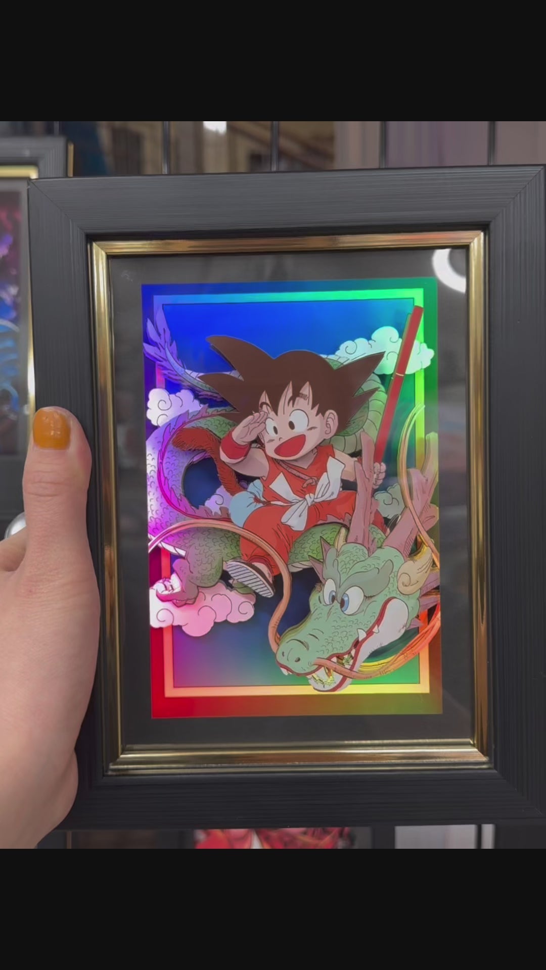 Goku with Dragon - 3D Paper Cut Art Frame
