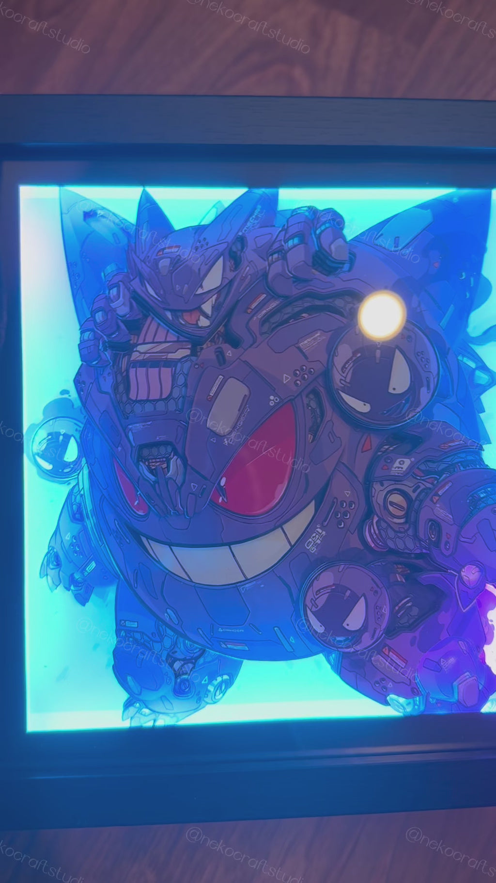 Pokemon- Gengar -3D Paper Cut Art Frame