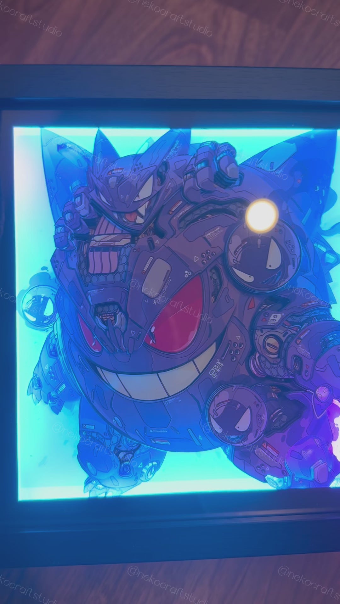 Pokemon- Gengar -3D Paper Cut Art Frame