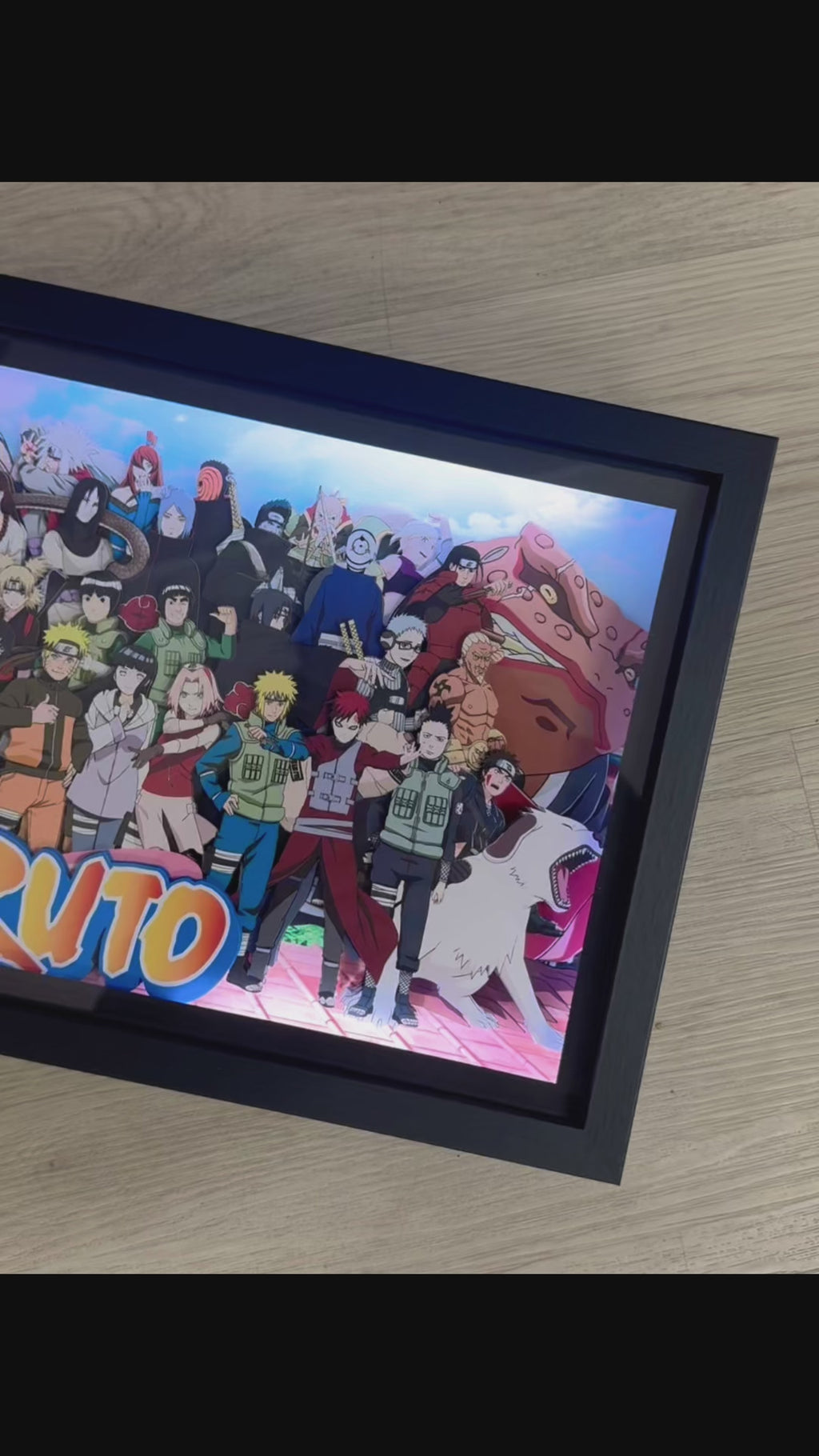 Naruto Big Family- Paper Cut Art Frame with LED
