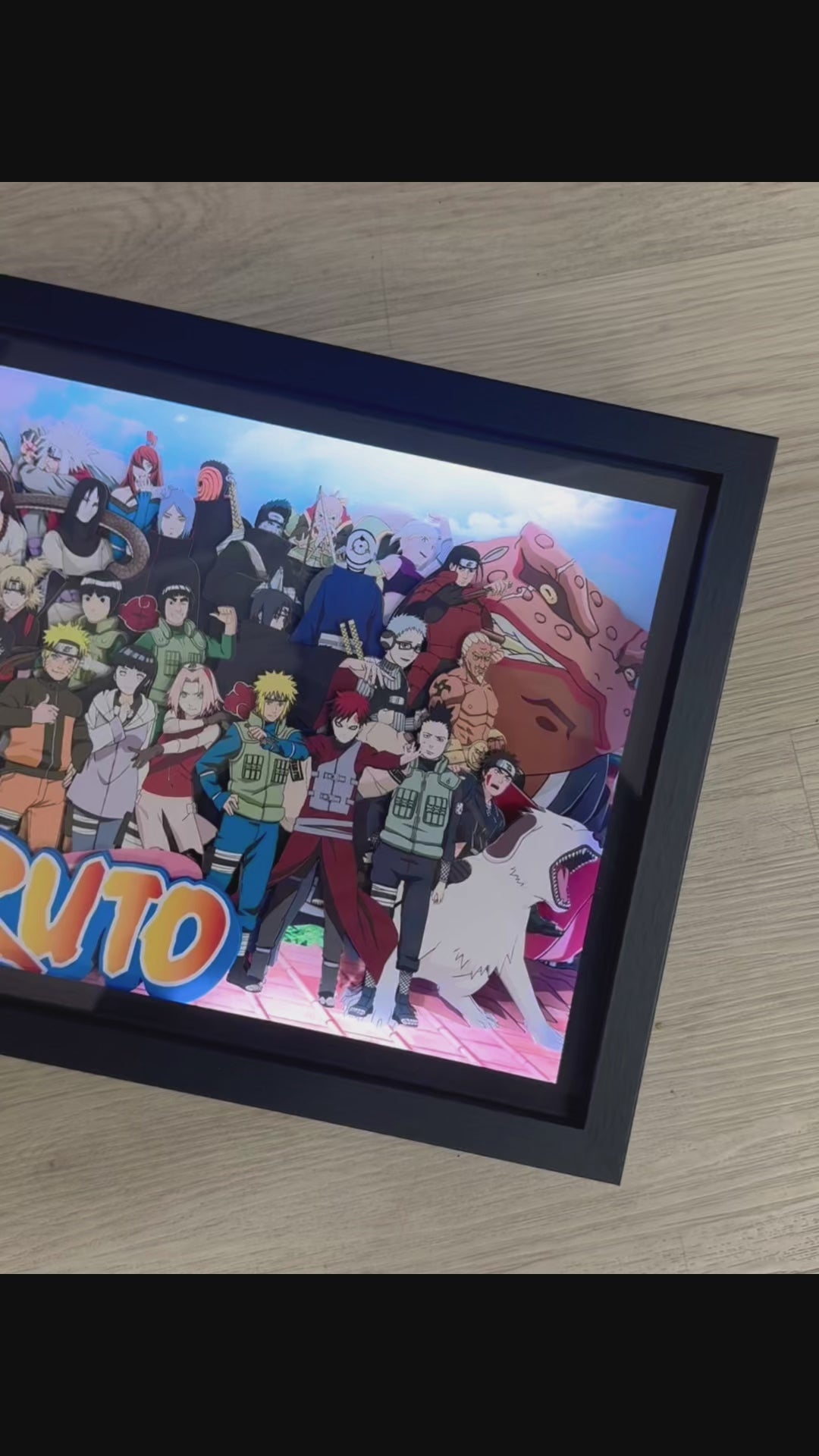 Naruto Big Family- Paper Cut Art Frame with LED