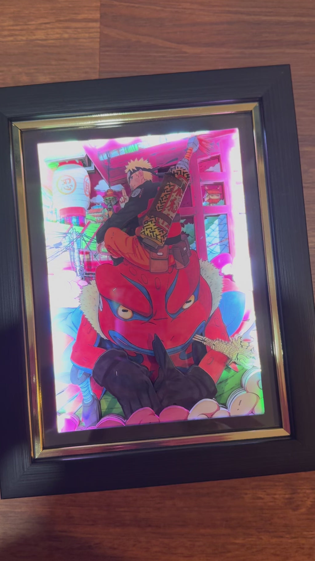 Naruto - Naruto & Gamabunta -3D Paper Cut Art Frame