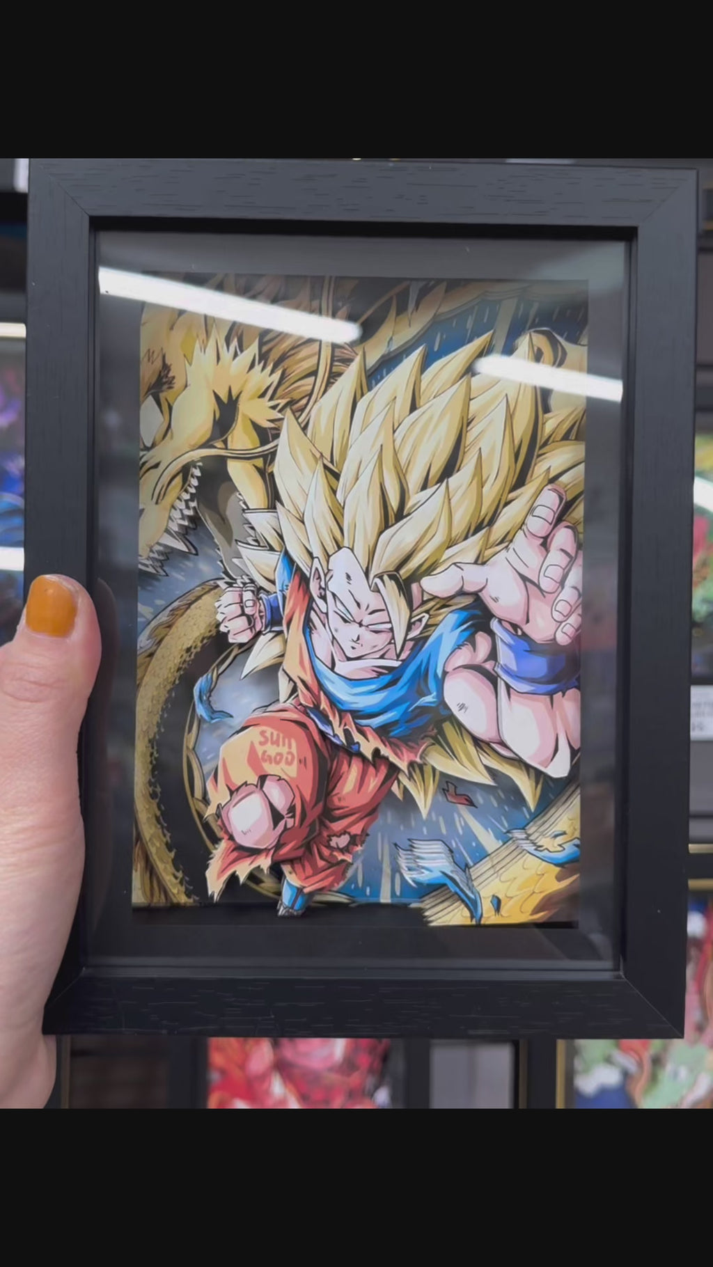 Goku - 3D Paper Cut Art Frame -Jujutsu Kaisen