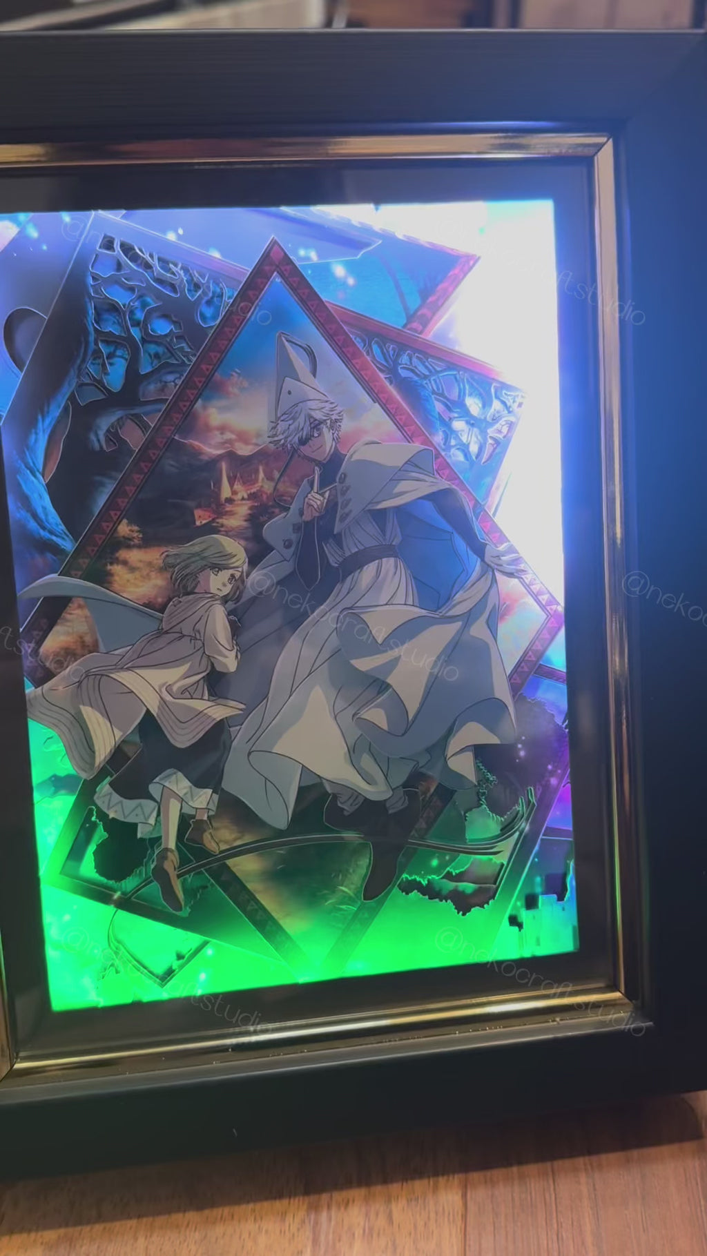 Witch Hat Atelier -Qifrey & Coco -3D Paper Cut Art Frame