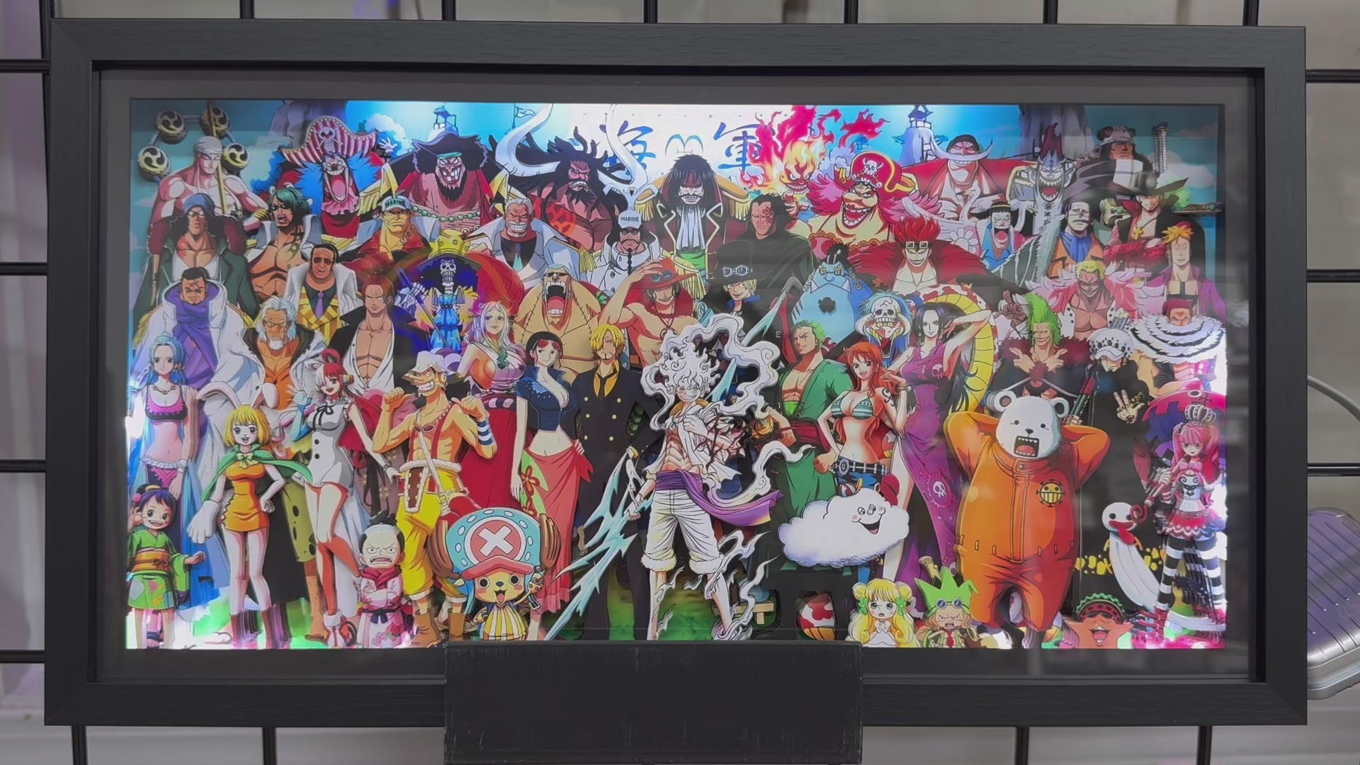 One Piece Big Group- Paper Cut Art Frame with LED