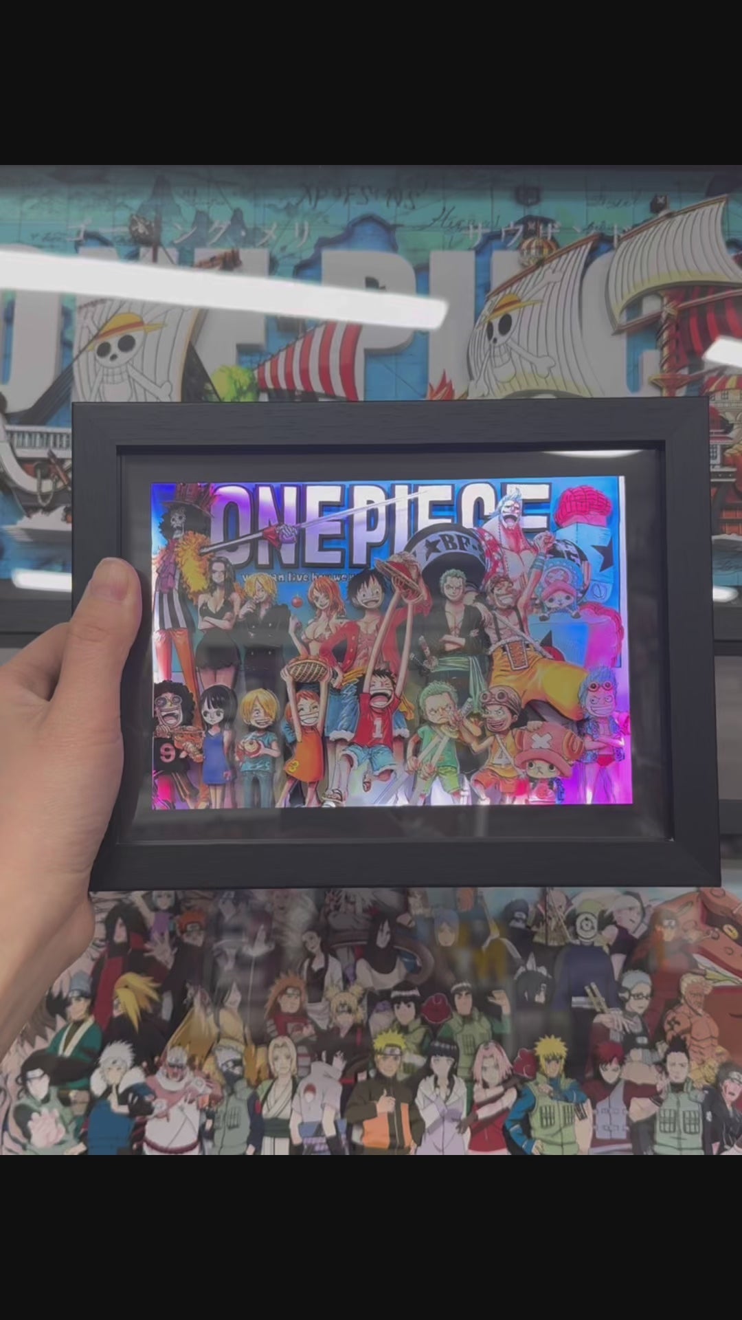 One Piece Group -3D Paper Cut Art Frame