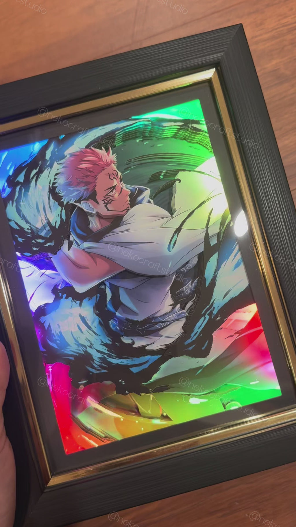 Jujutsu Kaisen - Ryomen Sukuna  -3D Paper Cut Art Frame